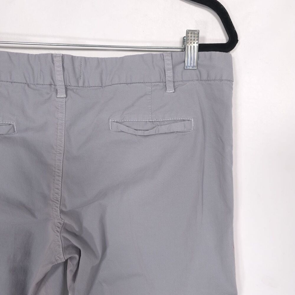 NILI‎ LOTAN East Hampton Pants Size 8 Side Stripe Gray Tribeca Raw Hem USA MADE - Picture 10 of 13